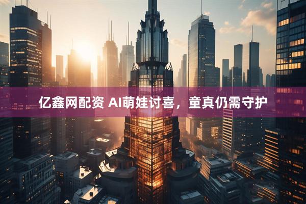 亿鑫网配资 AI萌娃讨喜，童真仍需守护