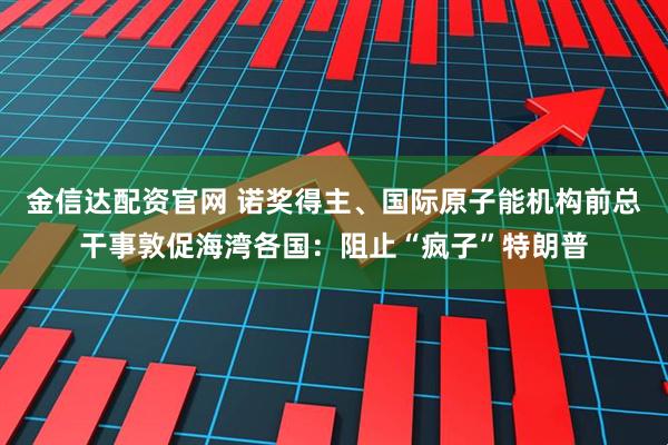 金信达配资官网 诺奖得主、国际原子能机构前总干事敦促海湾各国：阻止“疯子”特朗普